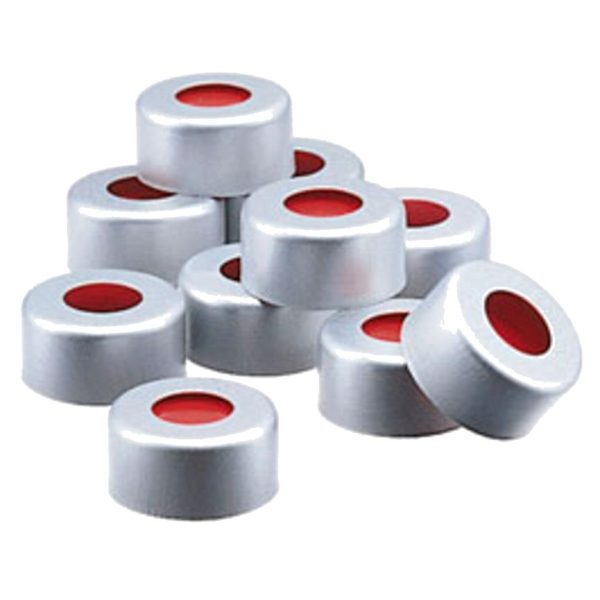 CAP CRIMP RED RUBBER/PTFE 11 MM C/100
