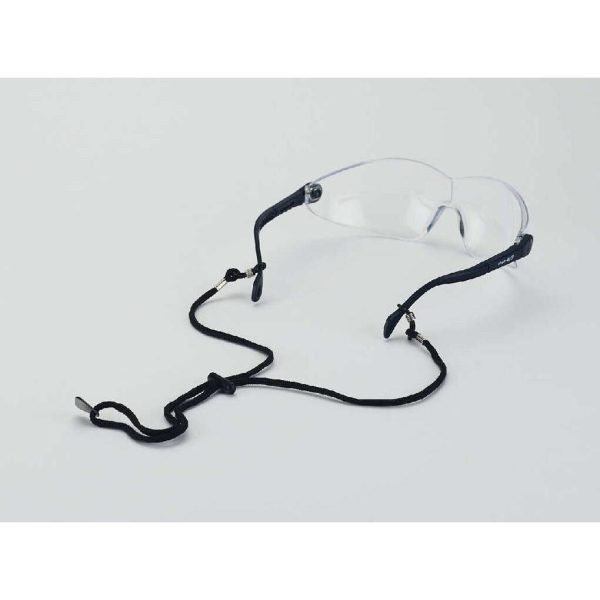 CORDON PARA GAFAS CON TOPE, COLOR NEGRO C/10
