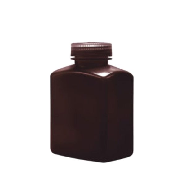 FRASCO RECTANGULAR HDPE AMBAR 2L P/4