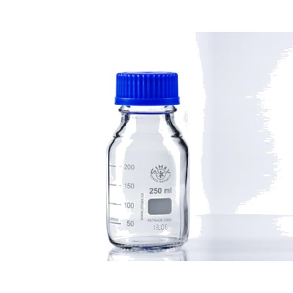 FRASCO ISO C/TAPON Y ANILLO AZUL 250 ML