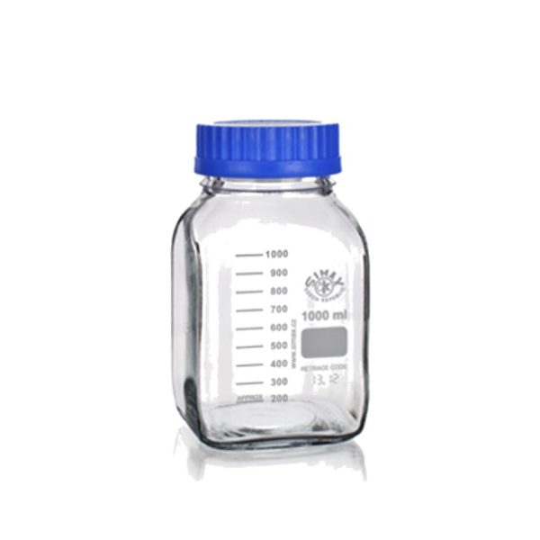 FRASCO ISO CUADRADO T/AZUL 1L GL80