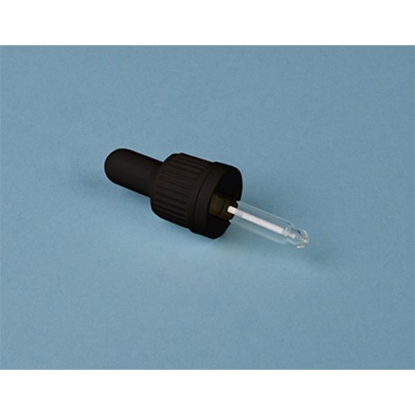 TAPON CUENTAGOTAS DIN-18 NEGRO 5ML P/100